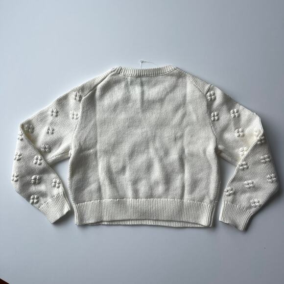 J.Crew Crewcuts Bobble Sweater for Girls in Ivory Size Medium NWT - Picture 6 of 7